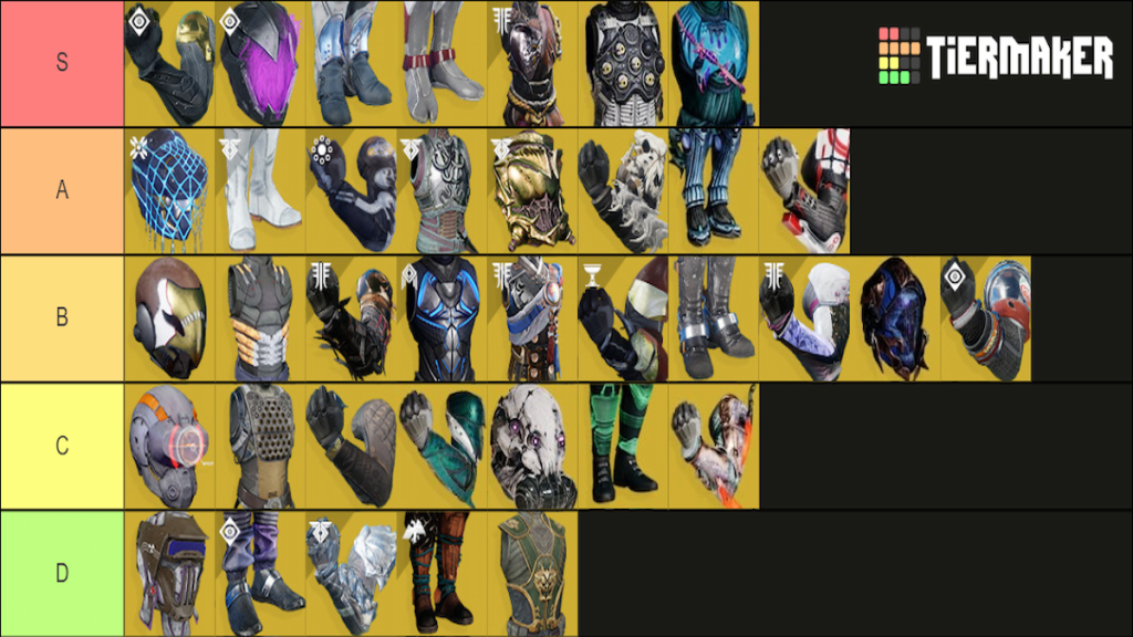 Meilleurs chasseurs exotiques dans Destiny 2 - Liste des niveaux Tiermaker. 