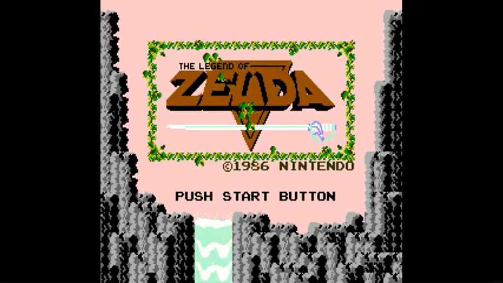 Écran titre de la légende de Zelda