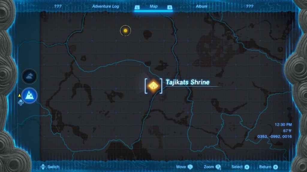 Où trouver et comment compléter le sanctuaire Tajikats dans Zelda Tears of the Kingdom map location
