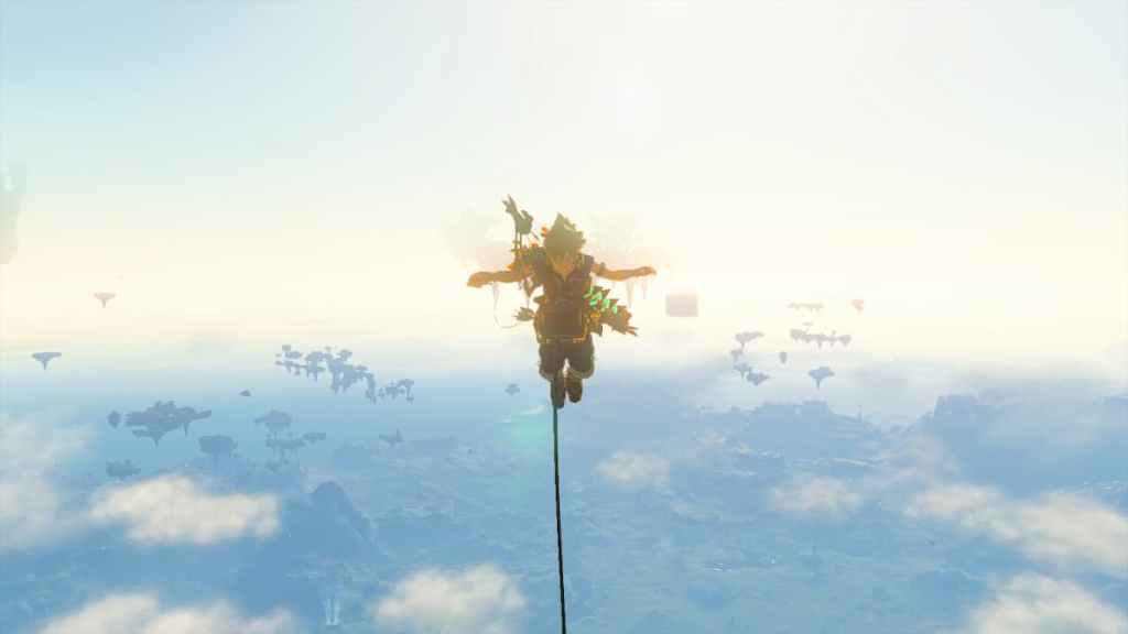 Impossible d'activer une tour dans Zelda Tears of the Kingdom ?  Voici quoi faire du parachutisme