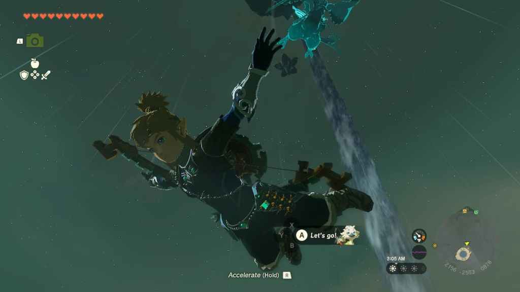Comment obtenir des fragments d'étoiles dans Zelda Tears of the Kingdom diving