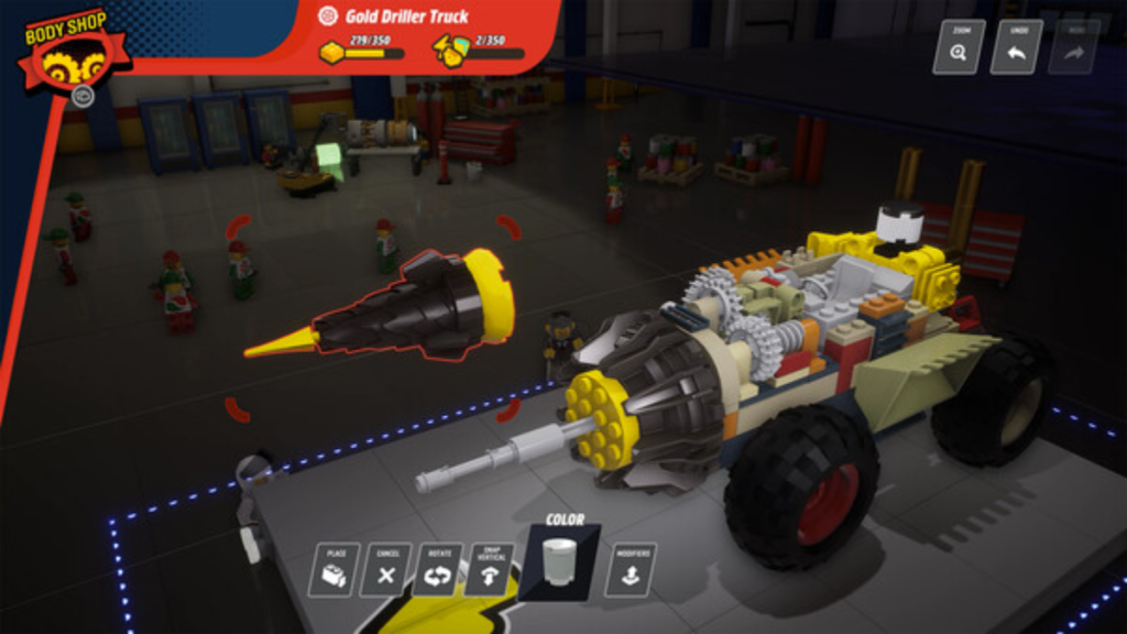 Camion de forage d'or dans Lego 2K Drive