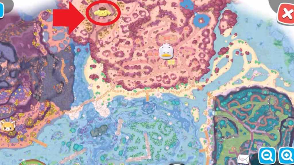 Hello Kitty Island Adventure - Comment trouver l'emplacement de Pompompurin