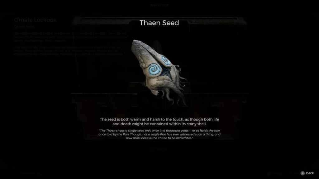 Description de Remnant 2 Thaen Seed