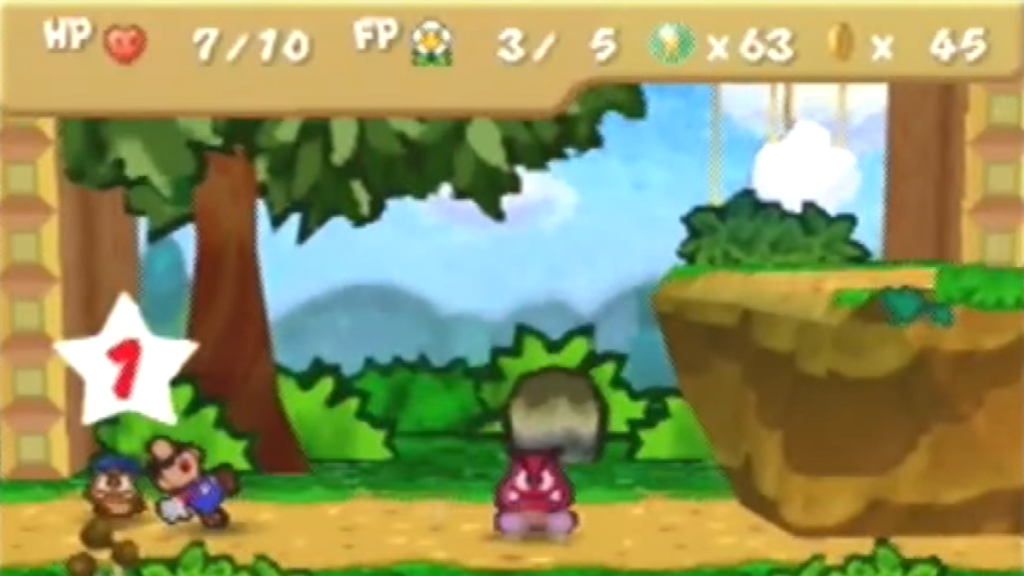 Capture d'écran de Mario en papier