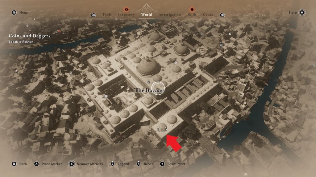 Où est la broche de la pièce d'ivoire dans Assassin's Creed Mirage ?  emplacement de la broche