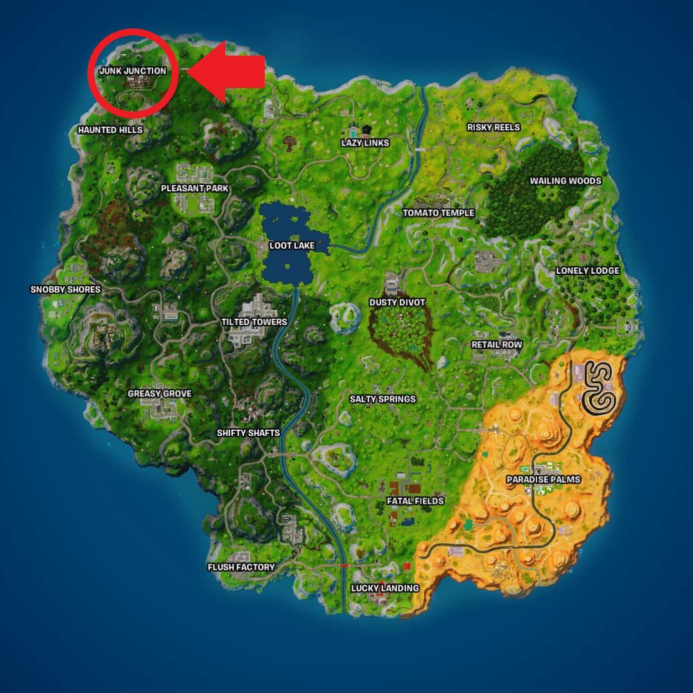 Meilleurs points d'atterrissage à Fortnite OG Junk Junction